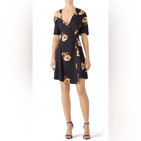 NWT ALC Floral Silk Lucia Mini Silk Dress 6 - Picture 1 of 11
